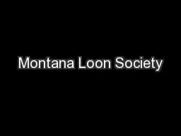 Montana Loon Society