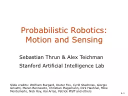 Probabilistic Robotics: