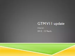 GTM V11 update