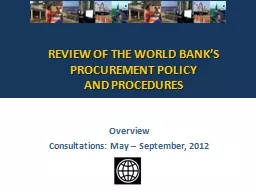 REVIEW OF THE WORLD BANK’S