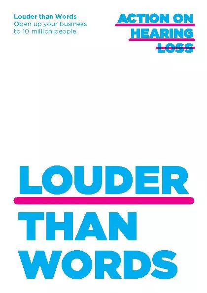 Louder than WordsOpen up your businessto 10 million people