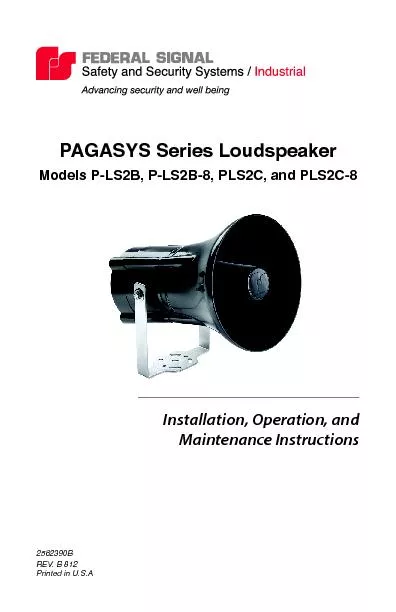 PAGASYS Series Loudspeaker