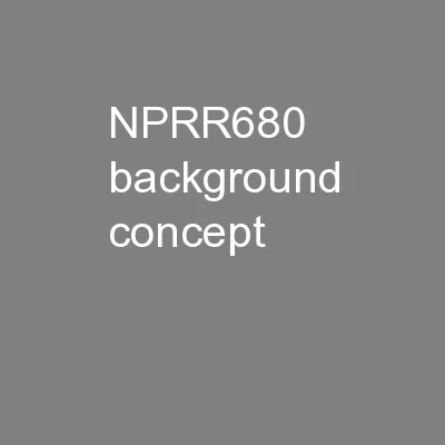 NPRR680 background concept
