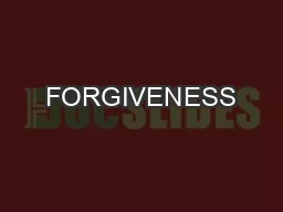 FORGIVENESS