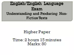 English/English Language Exam