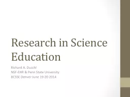Research in Science Education