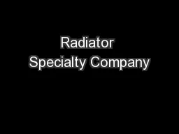 Radiator Specialty Company