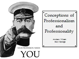 Conceptions of Professionalism and