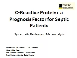C-Reactive Protein:  a  Prognosis Factor for Septic Patient