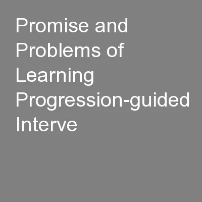 Promise and Problems of Learning Progression-guided Interve