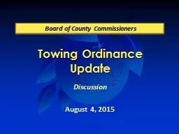 Towing Ordinance Update