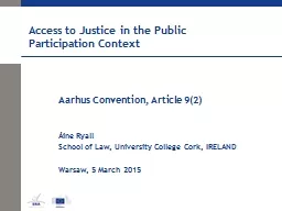 Access to Justice in the Public Participation Context