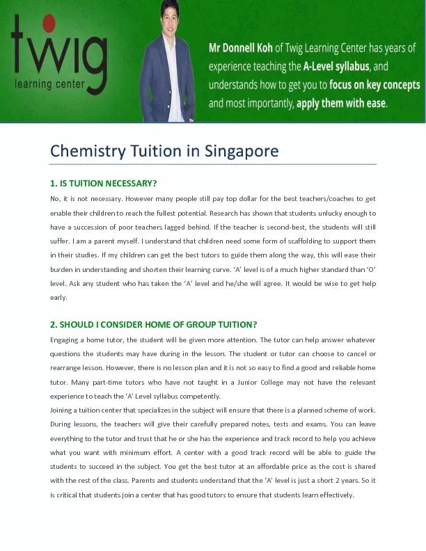 Ib Chemistry Tuition Singapore
