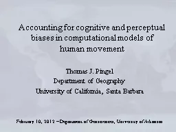 Accounting for cognitive and perceptual biases in computati