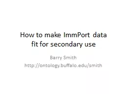 How to make ImmPort data