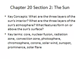 Chapter 20 Section 2: The Sun