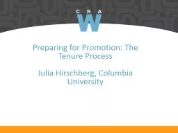 Preparing for Promotion: The Tenure Process