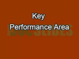Key Performance Area