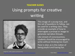 Using prompts for creative writing