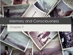Memory and Consciousness