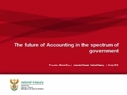The future of Accounting in the spectrum of government