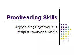 Proofreading Skills