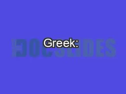 Greek: 
