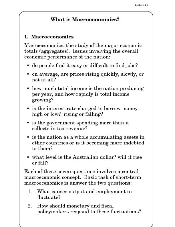 WhatisMacroeconomics?Macroeconomics:thestudyofthemajoreconomictotals(a