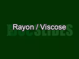 Rayon / Viscose