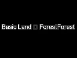 Basic Land — ForestForest