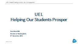 UEL Helping Our Students Prosper