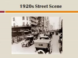 1920s Street Scene