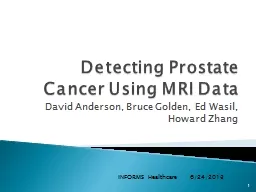 Detecting Prostate Cancer Using MRI Data