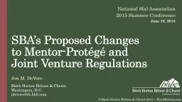 SBA’s Proposed Changes to Mentor-Protégé and Joint Vent