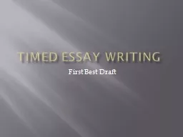 Timed Essay Writing