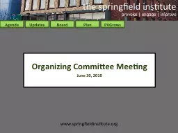 Organizing Committee Meeting