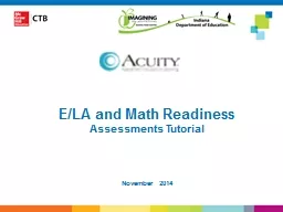 E/LA and Math Readiness