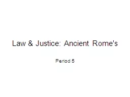 Law & Justice: Ancient Rome's