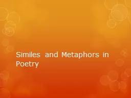 Similes and Metaphors in Poetry