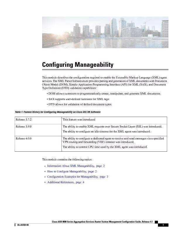 Configuring Manageability�7�K�L�V�P�R�G�X�O�H�G�H�V�F�U�L�E�H�V�W�K�H