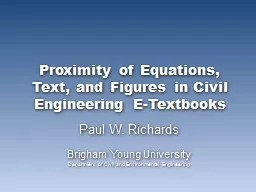 Proximity of Equations, Text, and Figures in Civil Engineer