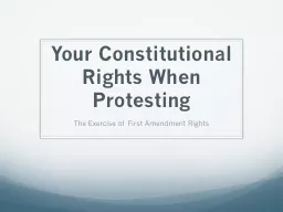 Your Constitutional Rights When Protesting