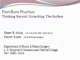 Post-Burn Pruritus: