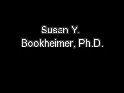 Susan Y. Bookheimer, Ph.D.