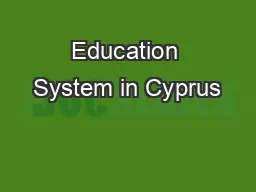 Education System in Cyprus