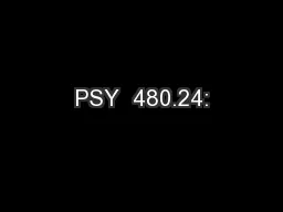 PSY  480.24: