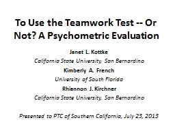 To Use the Teamwork Test -- Or Not? A Psychometric Evaluati
