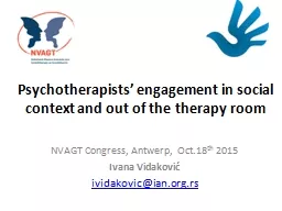 Psychotherapists’ engagement in social context and out of