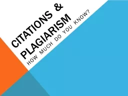 Citations & plagiarism
