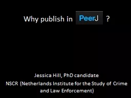 Why publish in                  ?